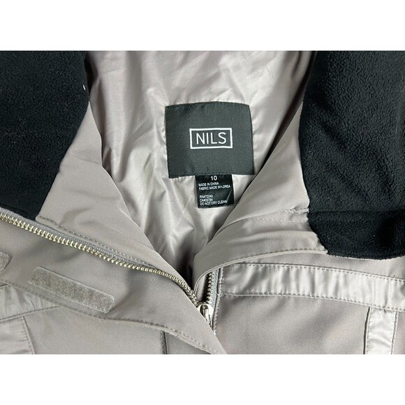 Nils Women's Heavy Winter Coat Size 10 Taupe Belted Insulated Snow Ski Coat - Picture 13 of 16